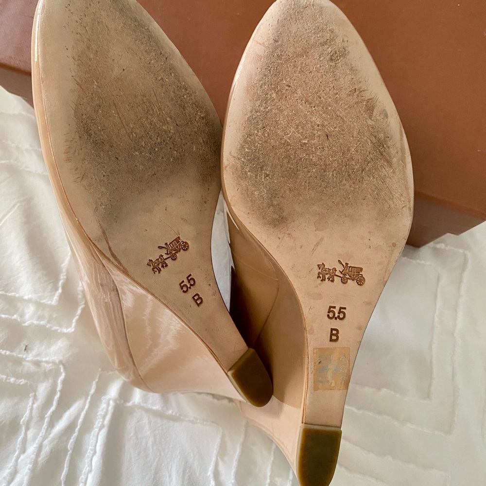 COACH Rileigh Patent Wedge Pumps - Picture 6 of 7